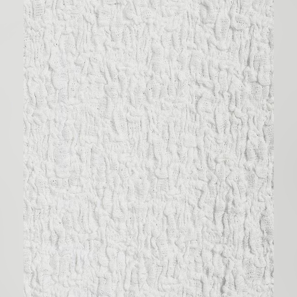 Eileen Fisher White Seersucker Textured Boxy Tee Sz Small Petite Clean Lagenlook - Picture 7 of 13
